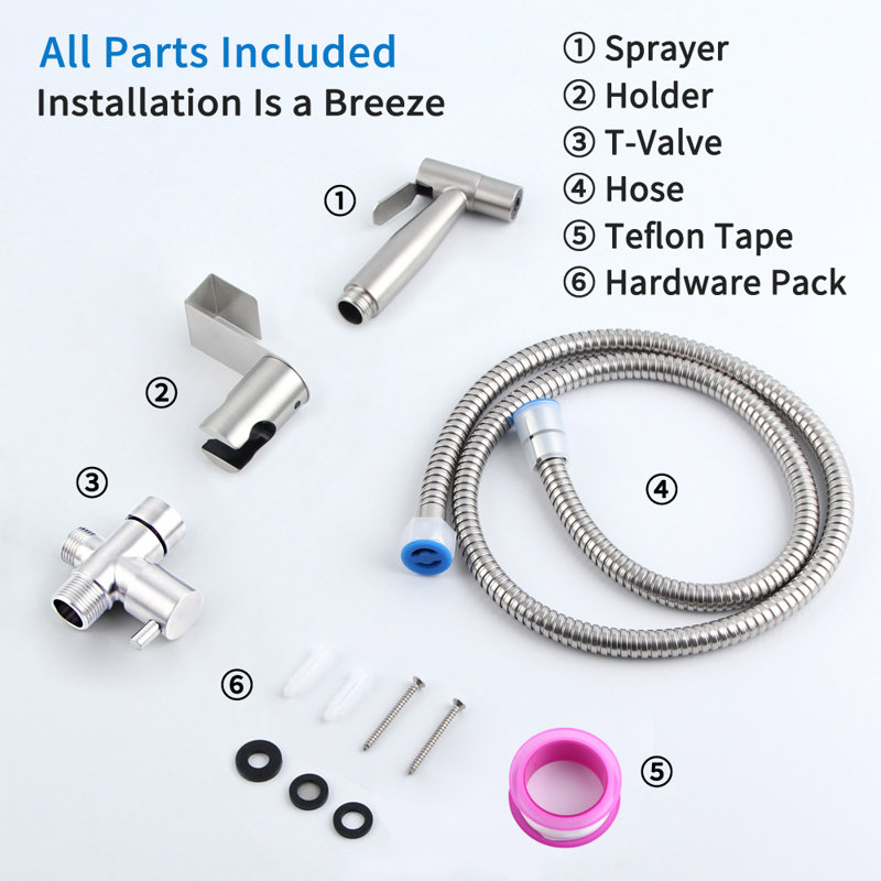 AngleSimple Sprayer Hand Held Bidet Wayfair